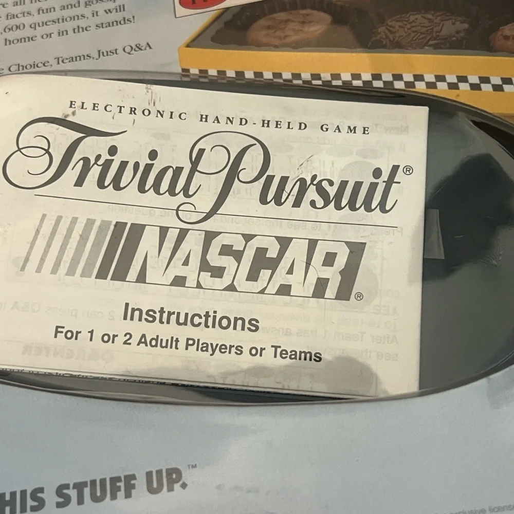 NASCAR Vintage trivial pursuit handheld video game New